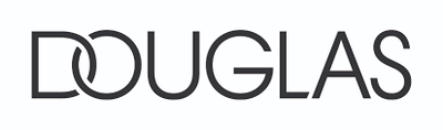 Douglas logo melnā krāsā uz baltas fona